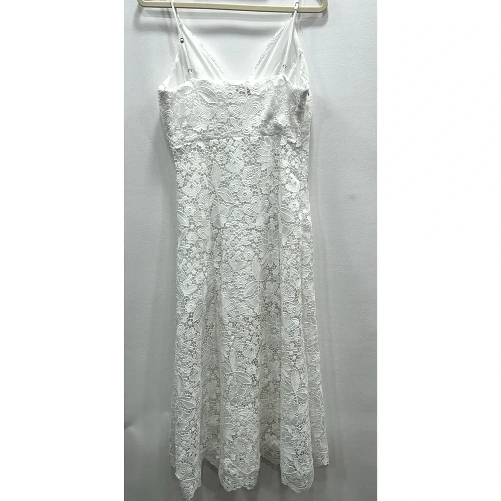 Generation Love Womens Rosie Dress Floral Lace Overlay V-Neck White Size M? NWOT